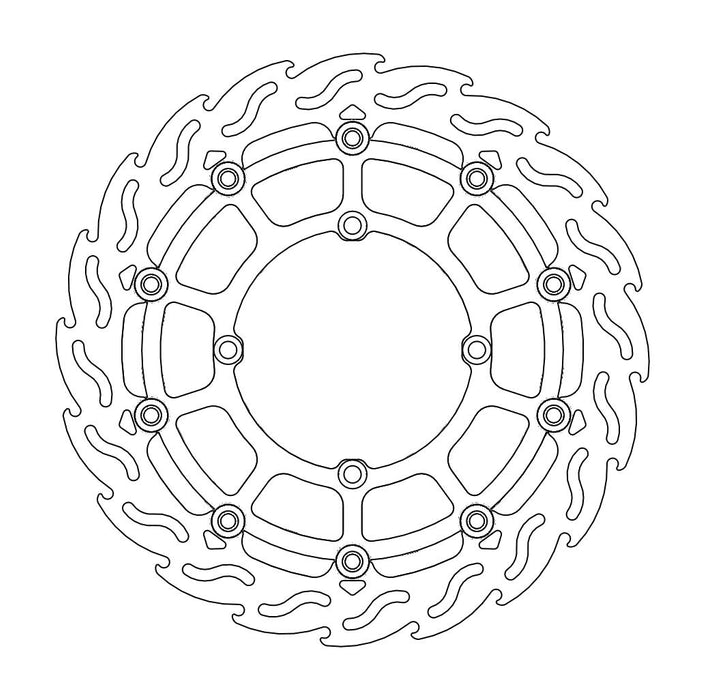 BRAKE DISC FRONT MOTO MASTER FLAME OVERSIZED 320MM SUZUKI RMZ250 07-21 RMZ450 05-21 RMX450 10-17