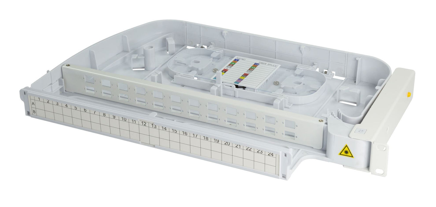 DYNAMIX 1U Rotary 24 Ports SC Simplex, Footprint Unloaded Right Hinge