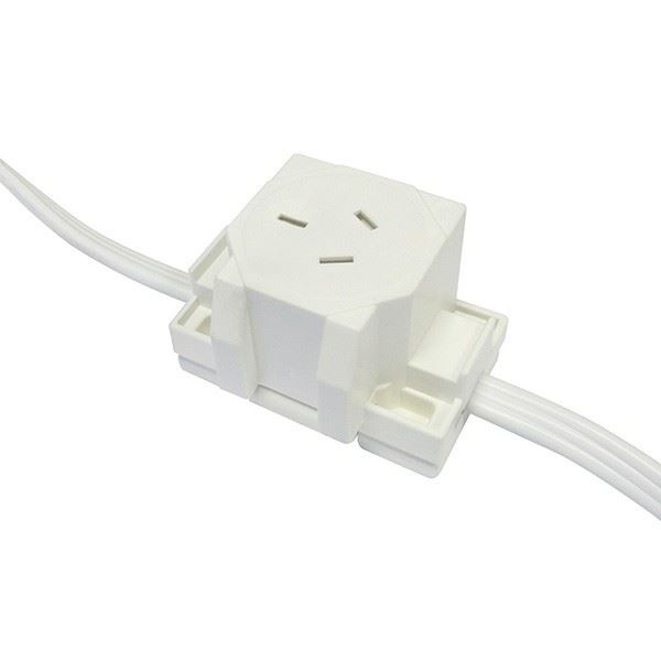 TRADESAVE Single Plug Base Socket. Self Terminating. White colour, Rating 10A,24