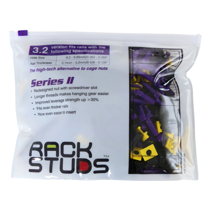 RACKSTUDS Series II 100-pack Purple Smart Rack Mounting System. Universal Replac