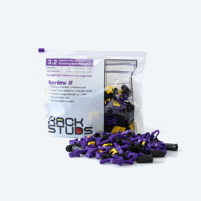 RACKSTUDS Series II 100-pack Purple Smart Rack Mounting System. Universal Replac