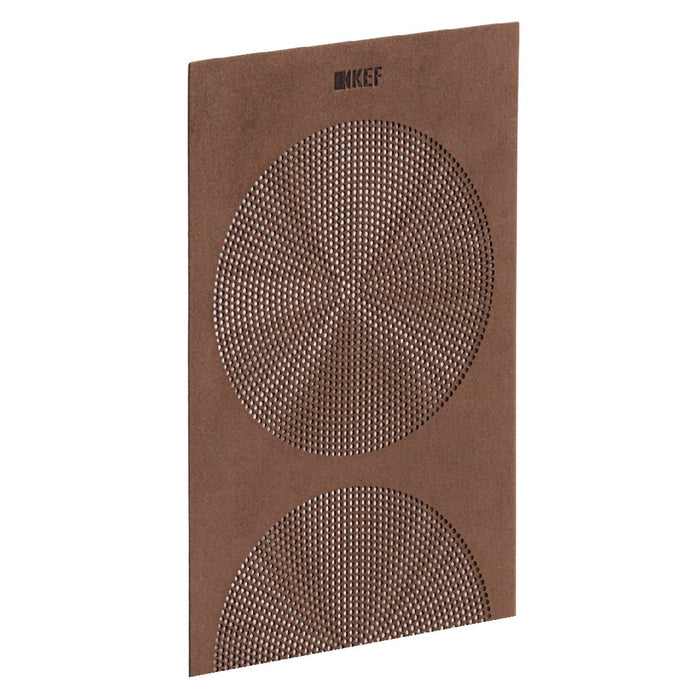 KEF Microfibre Grilles to fit KEF R7. Colour - Brown. SOLD AS A PAIR