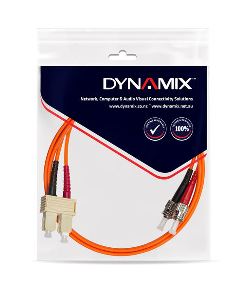 DYNAMIX 20M 62.5u SC/ST OM1 Fibre Lead (Duplex, Multimode) Orange LSZH Jacket