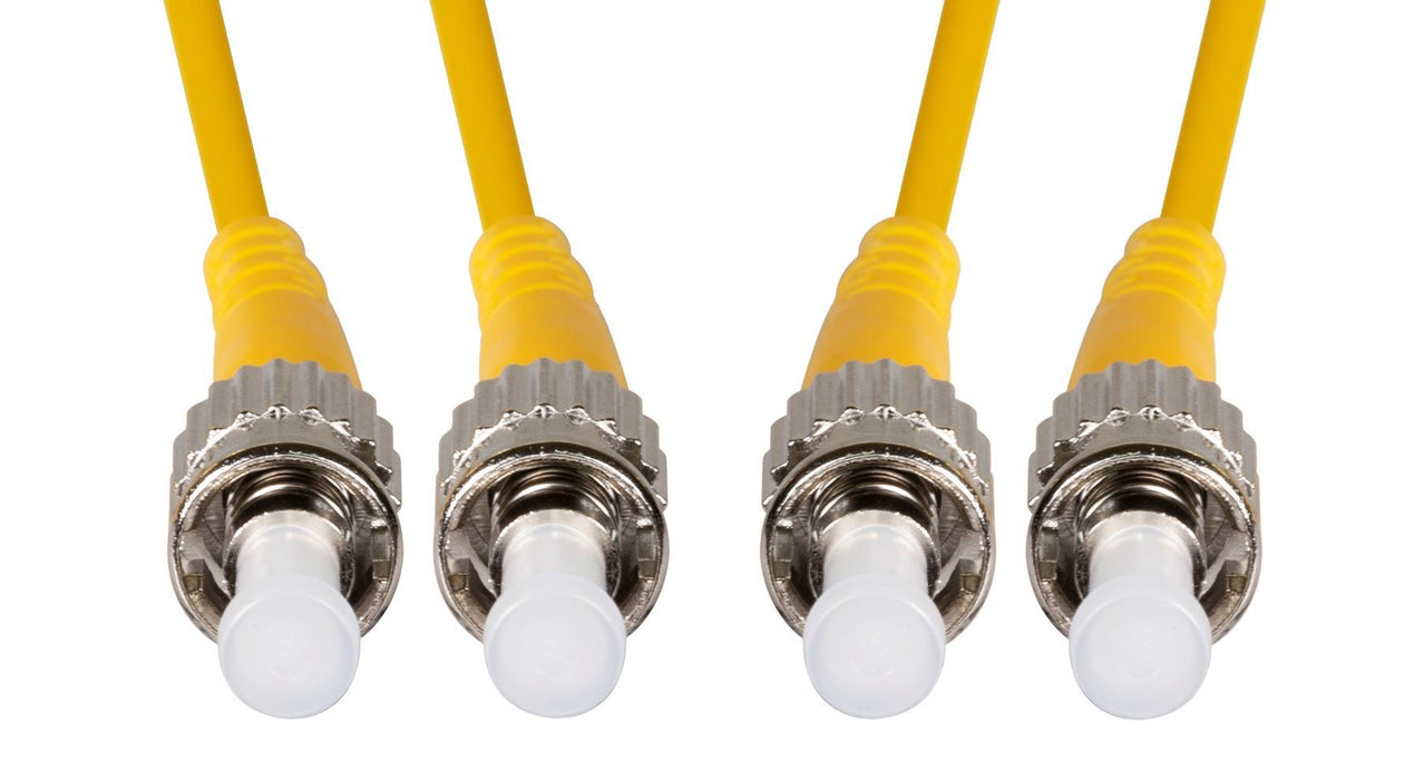 DYNAMIX 1M 9u ST/ST Duplex Single Mode G657A1 Bend Insensitive Fibre Lead Yellow