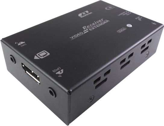 REXTRON 4K DisplayPort Video Extender Over Network Cable. Supports Bi-Directiona