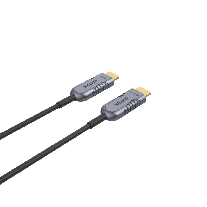 UNITEK 3M Ultrapro HDMI2.1 Active Optical Cable. Color: Space Grey + Black.