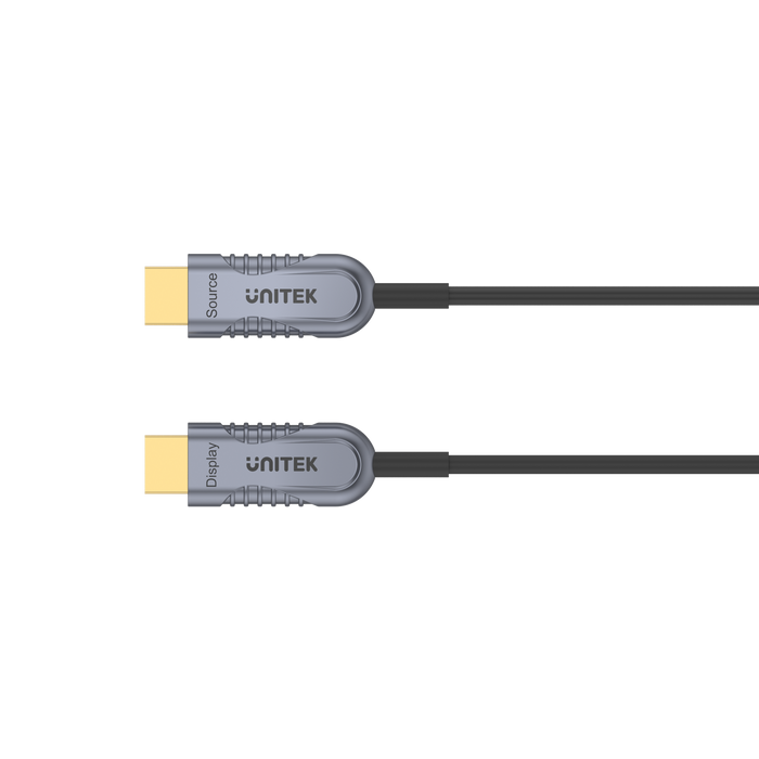 UNITEK 20M Ultrapro HDMI2.1 Active Optical Cable. Color: Space Grey + Black.