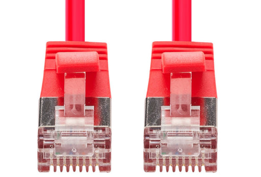 DYNAMIX 1m Cat6A S/FTP Red Ultra-Slim Shielded 10G Patch Lead (34AWG) with RJ45