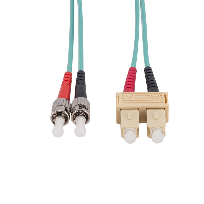 DYNAMIX 5M 50u SC/ST OM3 Fibre Lead (Duplex, Multimode) Aqua LSZH Jacket