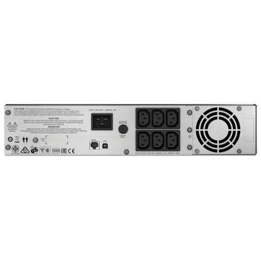 APC Smart-UPS 2000VA (1300W) 2U Rack Mount. 230V Input/Output. 6x IEC C13 Outlet