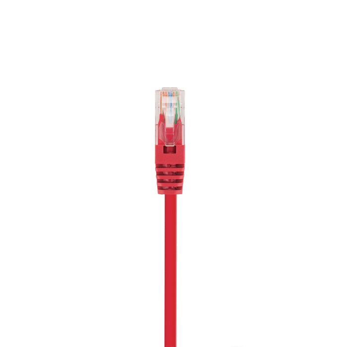 DYNAMIX 1m Cat5e Red UTP Patch Lead (T568A Specification) 100MHz 24AWG Slimline