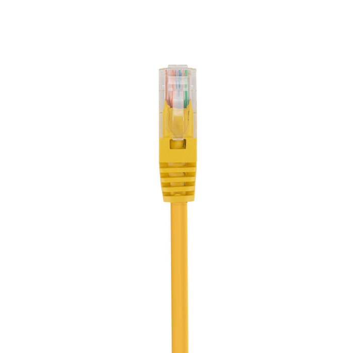 DYNAMIX 3m Cat5e Yellow UTP Patch Lead (T568A Specification) 100MHz 24AWG Slimli