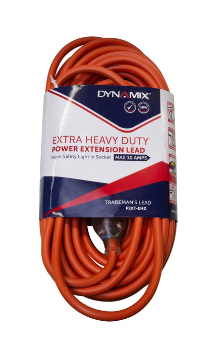 DYNAMIX 30M 240v Extra Heavy Duty Power Extension Lead (3 Core 1.5mm) LED Clear