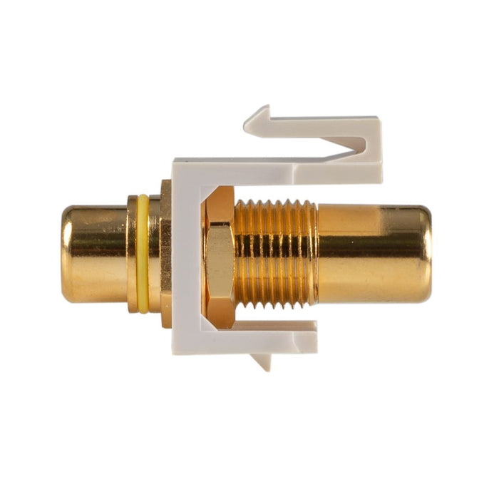 DYNAMIX Yellow RCA to RCA Keystone Adapter. Gold Plated