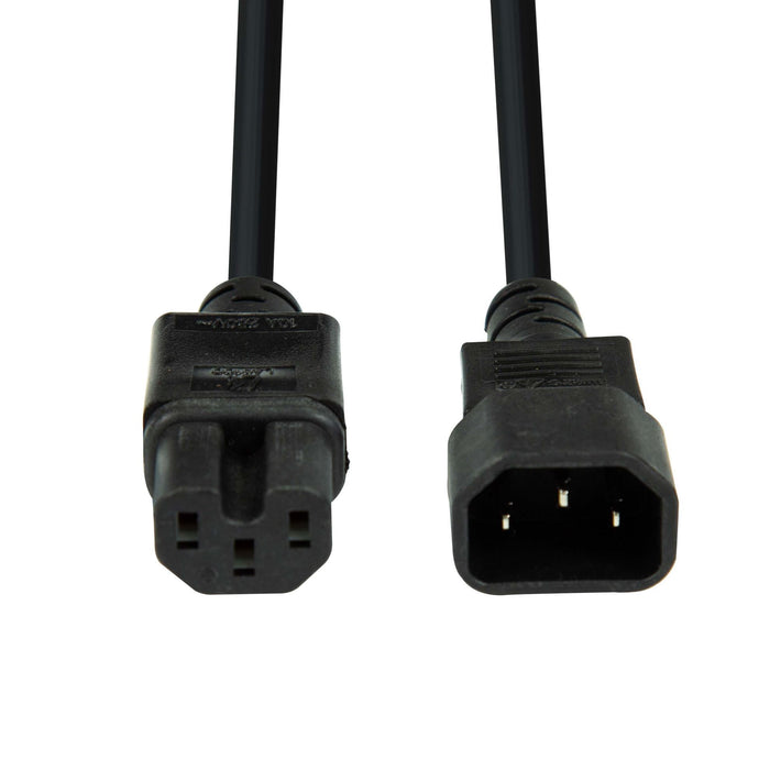 1.8M IEC C14 Notched C15 10A SAA Power Extension Cable 1.0mm Copper Core