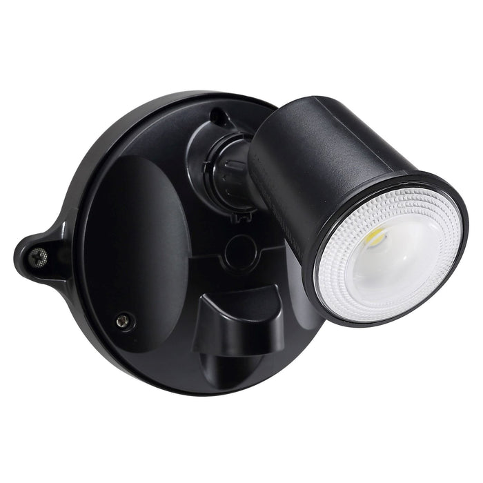 HOUSEWATCH 10W Single LED Spotlight IP54.1000 Lumens,Stainless Screws, Black Col