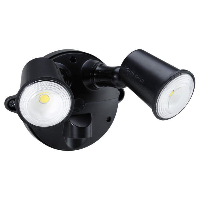 HOUSEWATCH 10W Twin LED Spotlight IP54.2000 Lumens,Stainless Steel Screws. Black