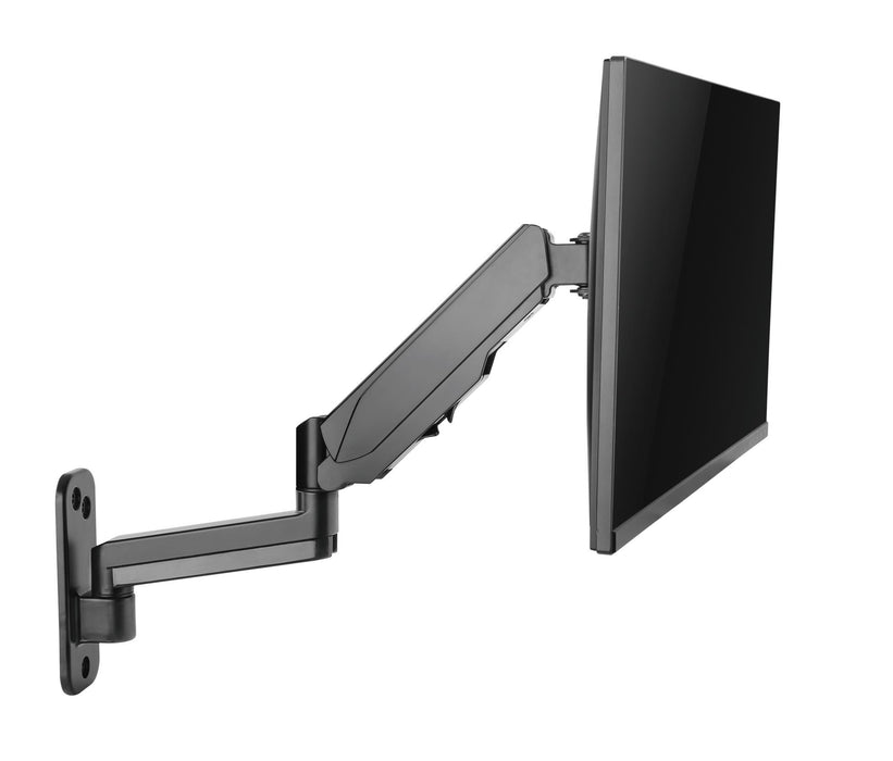 BRATECK 17''-32'' Single Screen Wall Mounted Gas Spring Monitor Arm. Max load: 9