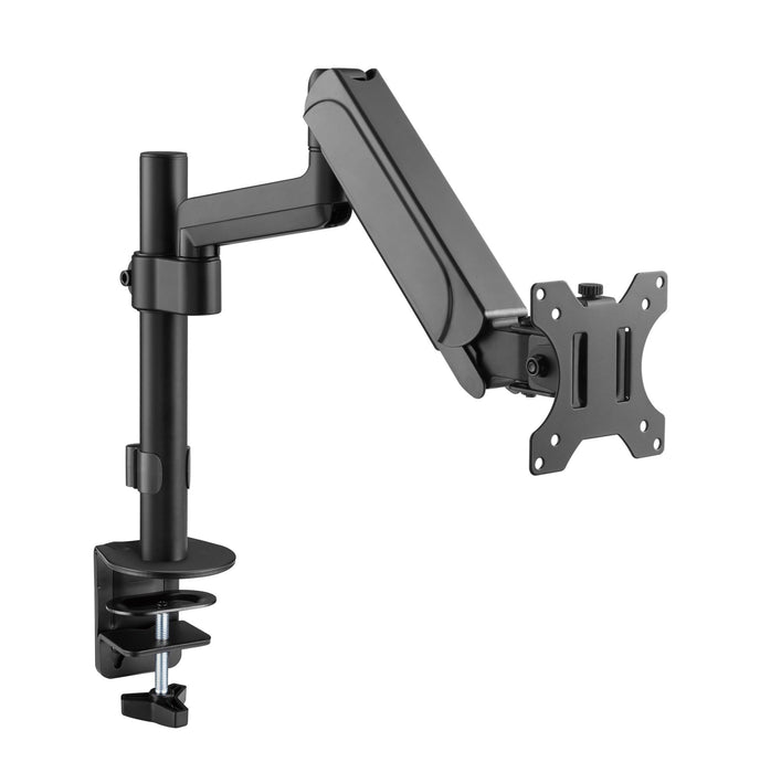 BRATECK 17"-32" Pole-Mounted Gas Spring Single Monitor Desk Mount Bracket with D