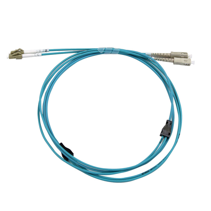 5M LC/SC OM3 Armoured Fibre Lead (Duplex, Multimode) Aqua 3.3mm LZSH Jacket