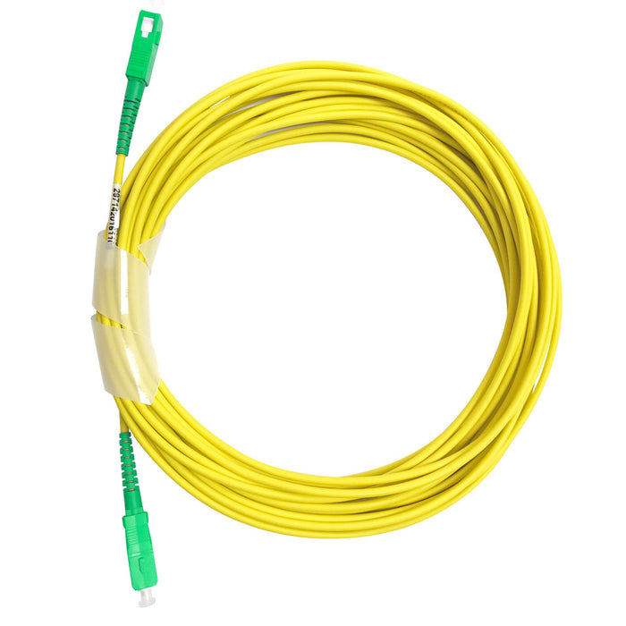 5M SCA/SCA G657A1 Armoured Fibre Lead (Simplex, Singlemode) Yellow 3.0mm Jacket