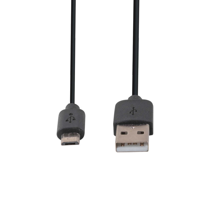 DYNAMIX 1.2m USB 2.0 Micro-B Male to USB-A Male Connectors. Colour Black.