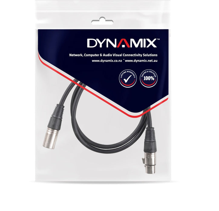 DYNAMIX 15m XLR 3-Pin Male to Female Balanced Audio Cable