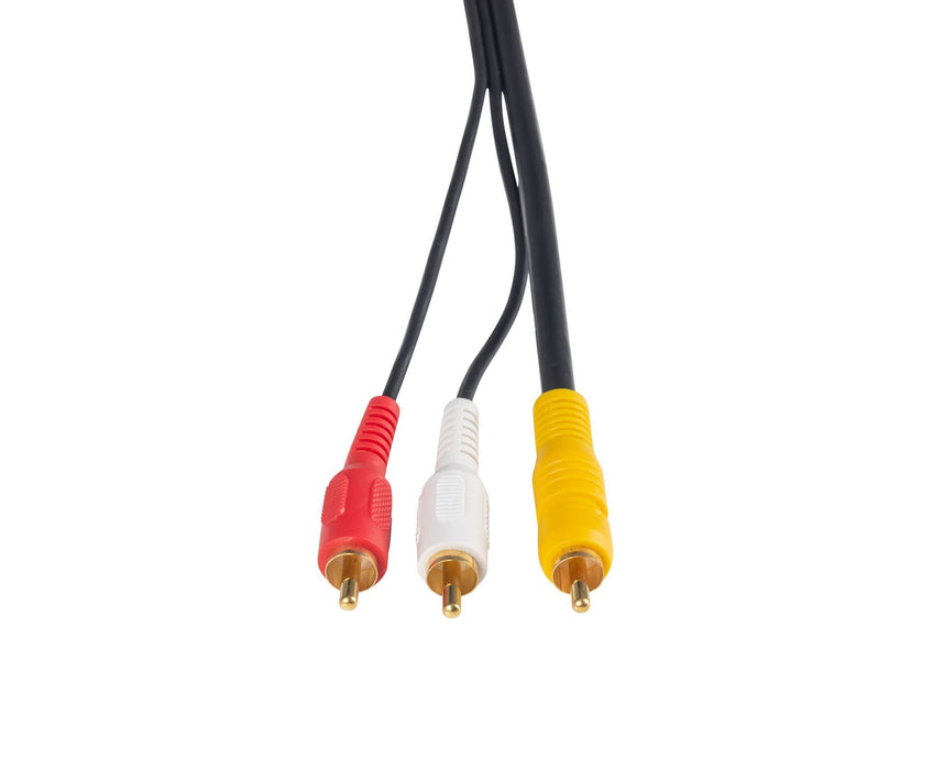 DYNAMIX 20m RCA Audio Video Cable, 5 to 3 RCA Plugs. Yellow RG59 Video, standard