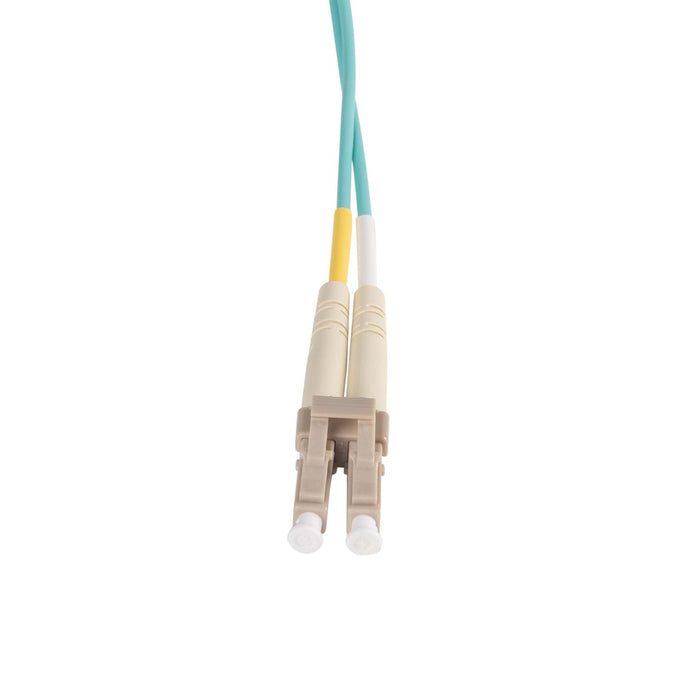 DYNAMIX 0.5M 50u LC/LC OM3 Fibre Lead (Duplex, Multimode) Aqua LSZH Jacket