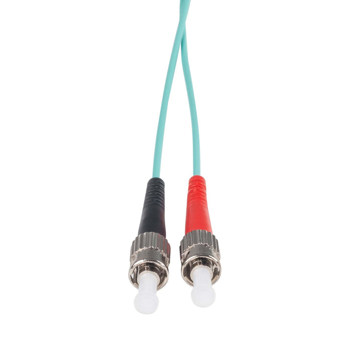 DYNAMIX 10M 50u LC/ST OM3 Fibre Lead (Duplex, Multimode) Aqua LSZH Jacket