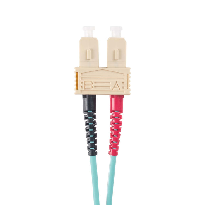 DYNAMIX 0.5M 50u SC/SC OM3 Fibre Lead (Duplex, Multimode) Aqua LSZH Jacket