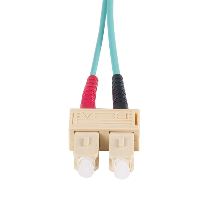 DYNAMIX 0.3M 50u SC/SC OM3 Fibre Lead (Duplex, Multimode) Aqua LSZH Jacket