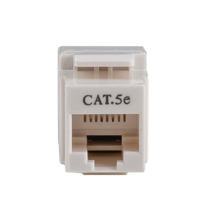 DYNAMIX Cat5e Keystone RJ45 Jack for 110 Face Plate T568A/T568B Wiring 180 White