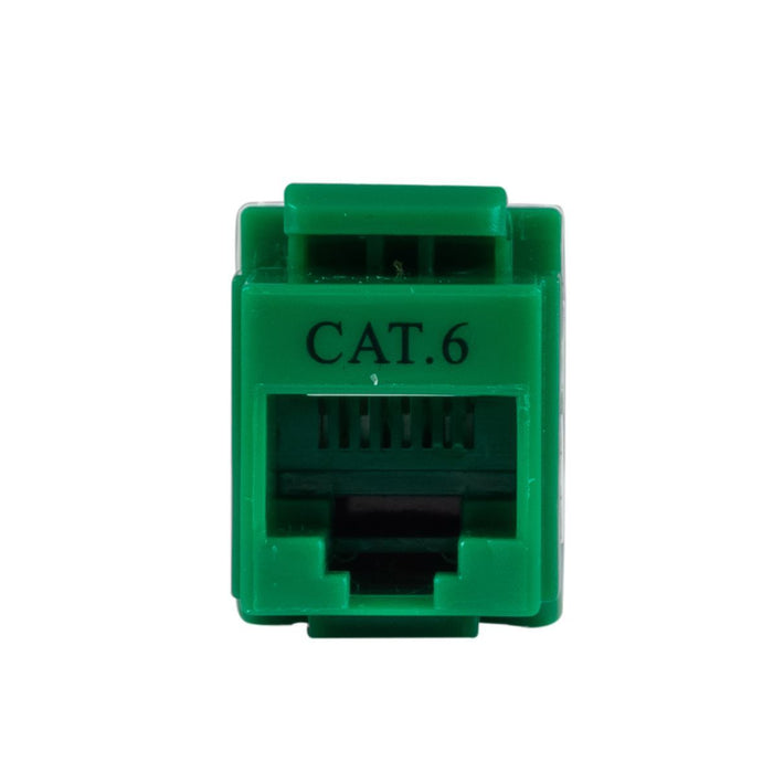 DYNAMIX Cat6 GREEN Keystone RJ45 Jack for 110 Face Plate T568A/T568B Wiring