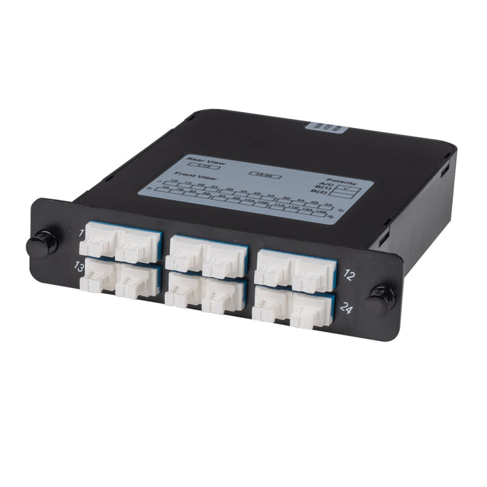 DYNAMIX MPO SM 12 Port LC Duplex Single-mode 24 Fibre Cassette. POLARITY A/C
