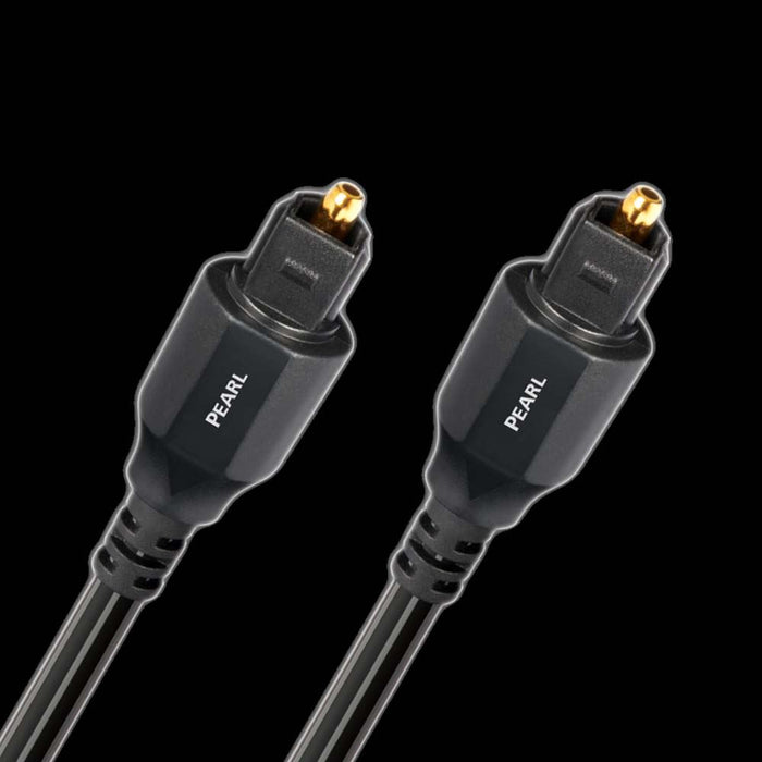 AUDIOQUEST Pearl 8M Optical cable. Low-Dispersion Fiber. Jacket - black PVC - gr