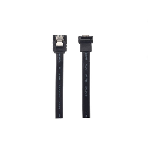 DYNAMIX 1m Right Angled SATA 6Gbs Data Cable with Latch. Black Colour