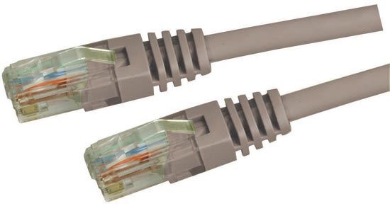 DYNAMIX 3m Cat5e Grey UTP Patch Lead (T568A Specification) 100MHz 24AWG Slimline