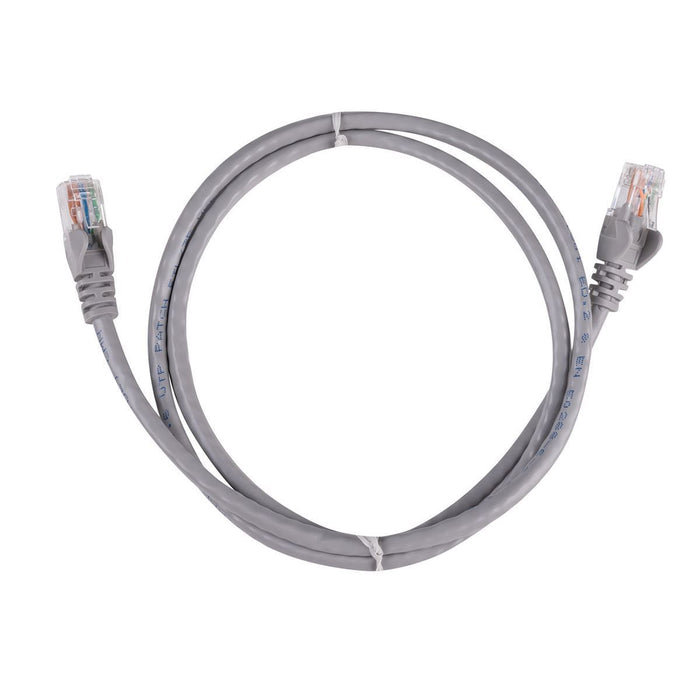 DYNAMIX 1.5m Grey Cat6 UTP Patch Lead T568A Specification 250MHz 24AWG Slimline