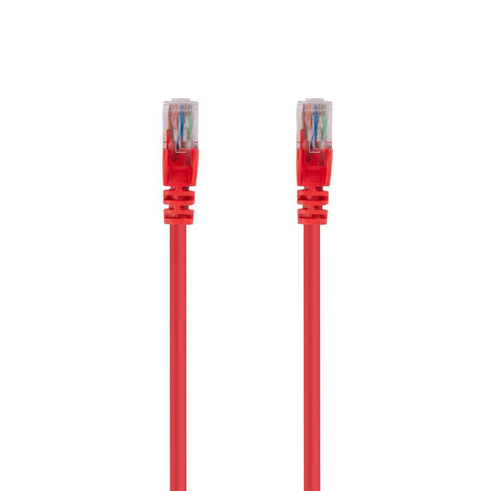 DYNAMIX 0.75m Cat6 Red UTP Patch Lead (T568A Specification) 250MHz 24AWG Slimlin