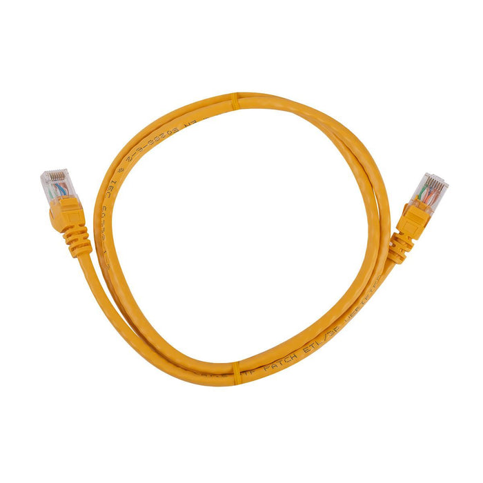 DYNAMIX 1.5m Cat6 Yellow UTP Patch Lead (T568A Specification) 250MHz 24AWG Sliml