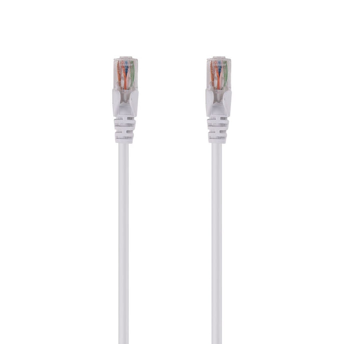 DYNAMIX 1m Cat6 White UTP Patch Lead (T568A Specification) 250MHz 24AWG Slimline