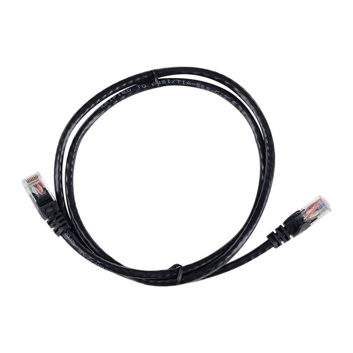 DYNAMIX 1.5m Cat6 Black UTP Patch Lead (T568A Specification) 250MHz 24AWG Slimli