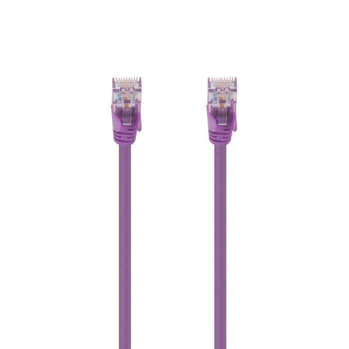 DYNAMIX 10m Cat6 UTP Cross Over Patch Lead - Purple with Label 24AWG Slimline Sn