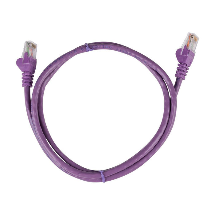 DYNAMIX 3m Cat6 UTP Cross Over Patch Lead - Purple with Label 24AWG Slimline Sna