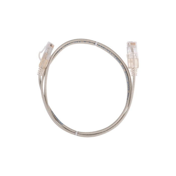 DYNAMIX 2m Cat6A 10G Beige Ultra-Slim Component Level UTP Patch Lead (30AWG) wit