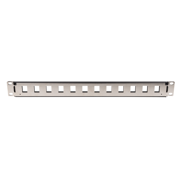 DYNAMIX 19'' 12 Port Unloaded Patch Panel Keystone Inserts, 1RU *REQUIRES SLIMLI