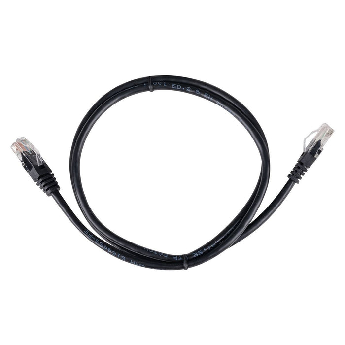 DYNAMIX 0.5m Cat5e Black UTP Patch Lead (T568A Specification) 100MHz 24AWG Sliml