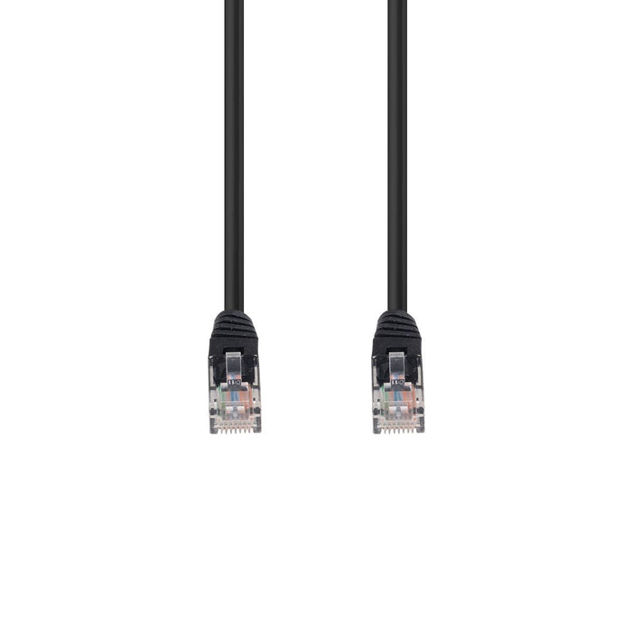 DYNAMIX 5m Cat5e Black UTP Patch Lead (T568A Specification) 100MHz 24AWG Slimlin