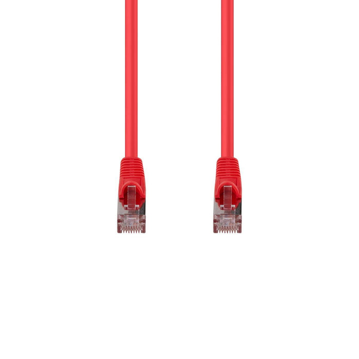 DYNAMIX 15m Cat6A S/FTP Red Slimline Shielded 10G Patch Lead. 26AWG (Cat6 Augmen